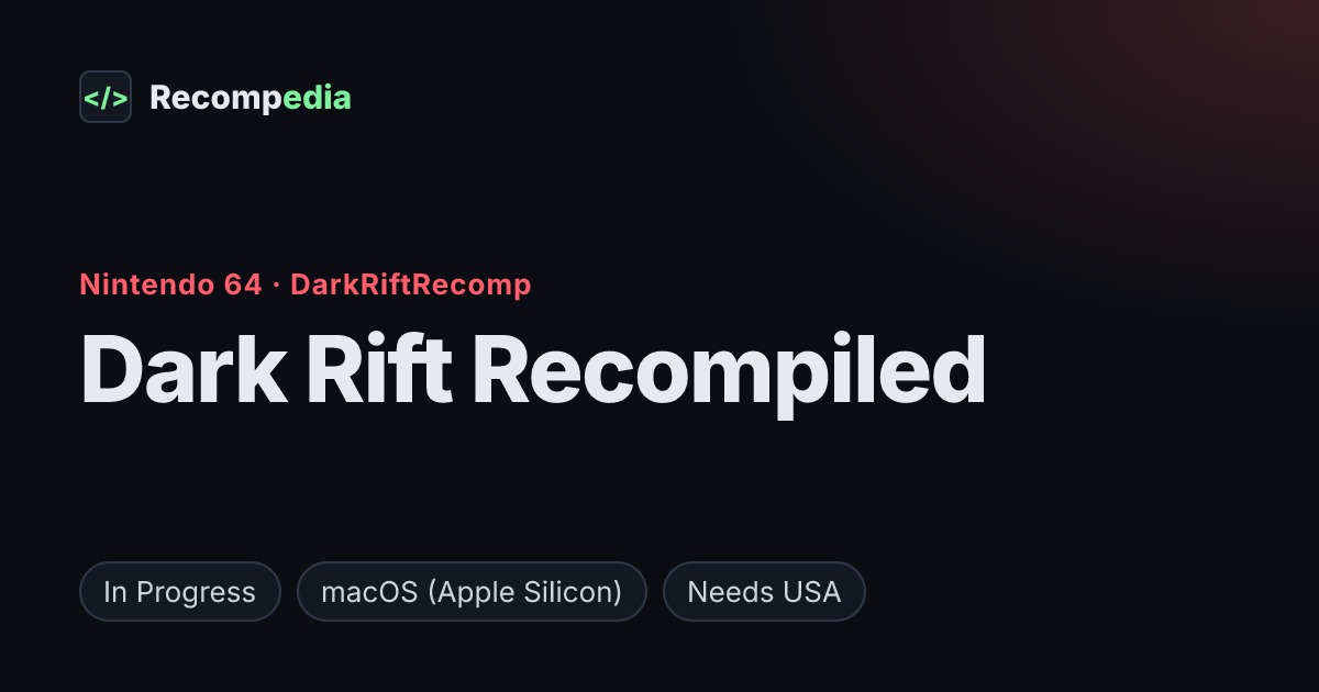 Data Rift Dark Rift Recompiled: PC Port Status | Recompedia